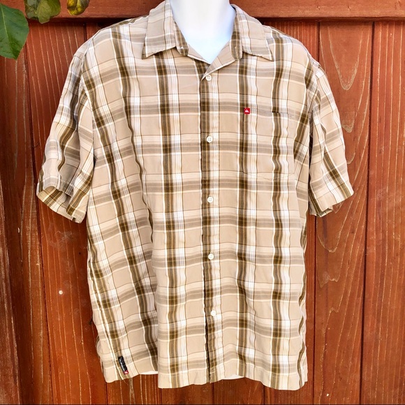 Plaid Quicksilver short sleeve button down shirt - Picture 4 of 5